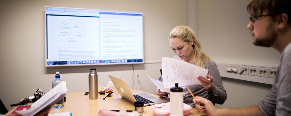 Bild på studerande studenter
