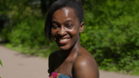 Student Emmanuella Oduro-Appiah at the master´s programme of social work and human rights in Gothenburg.